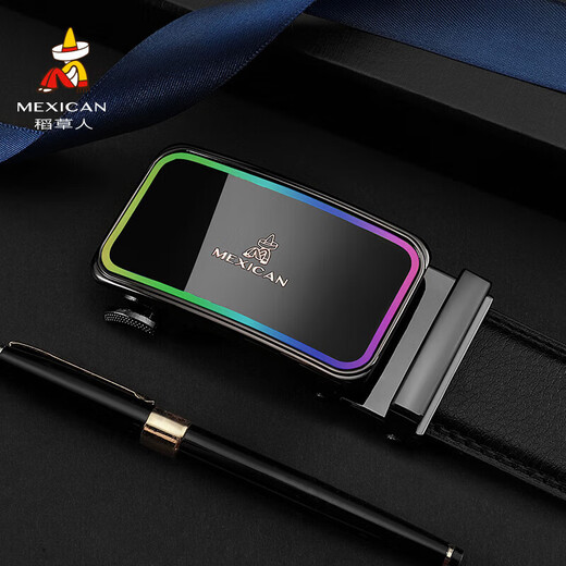 Scarecrow Men's Belt Men's Automatic Buckle Genuine Leather Business Casual Pants Belt New Year's Gift for Boys' Dads