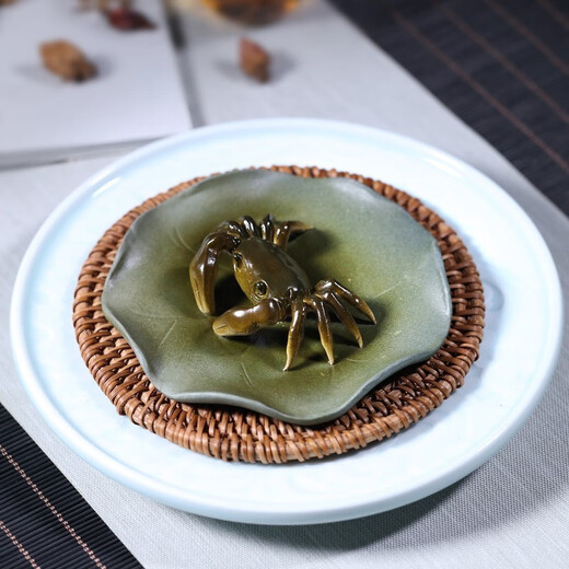 Fuyaji Purple Clay Color Changing Tea Pet Purely Handmade Boutique Bafang Laicai Crab Tea Play Ornaments