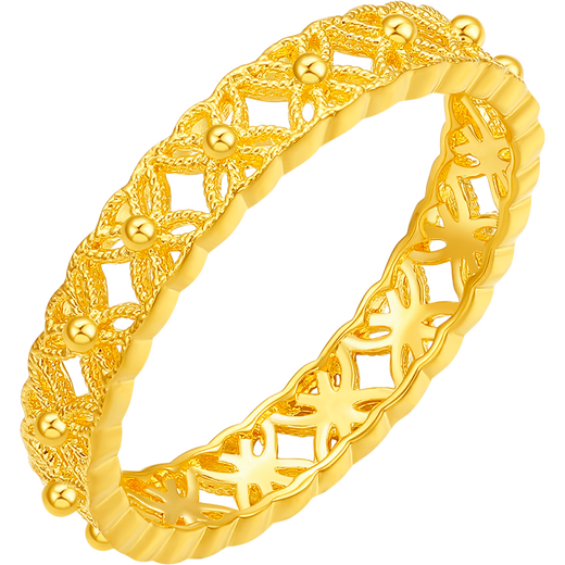 Saturday Fu has money to spend 5G technology gold ring girl birthday gift price A0112790 No. 14, about 2.29g