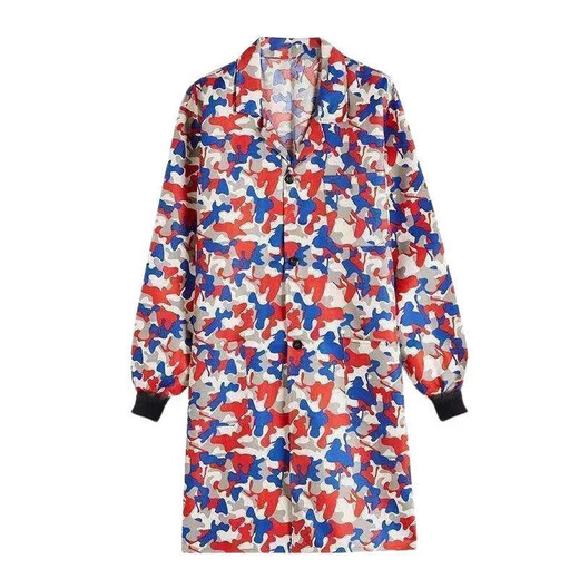 Camouflage coat, labor protection work clothing, men's stain-resistant, breathable, dust-proof outer clothing, threaded cuff coat, scissor style, large size 155 to 220 Jin Jin equals 0.5 kg