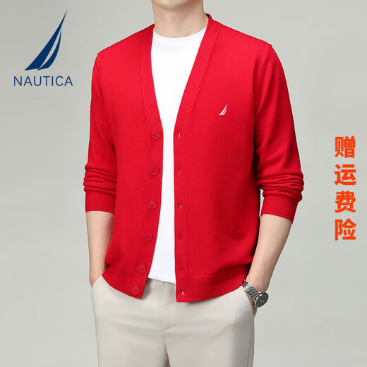 NODIKA Brand Vêtements masculins / Vêtements de vêtements pour hommes, cardigan en laine en V V-cols d'âge moyen et jeunes moutons décontractés, veste de pull tricotée en laine, recommandation blanche 3xl [165-180jin [Jin est égal à 0,5 kg]]]