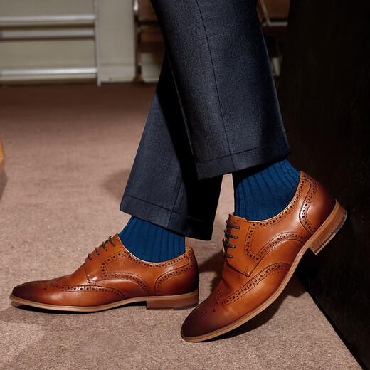 AUN CEO CEO style business men's socks autumn and winter anti-odor breathable pure black cotton mid-tube gift box style autumn and winter business (3 black 3 navy) = 6 pairs, one size fits all