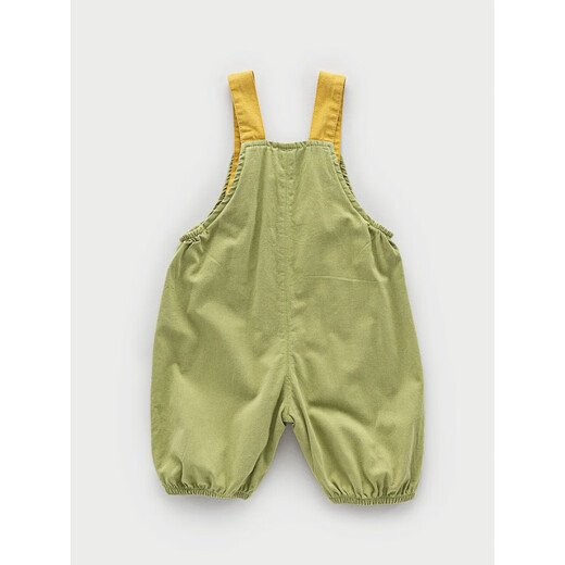Baby overalls for summer, infants and young children's pants, boys and girls, cropped pants, fashionable new style, yellow breathable 80cm
