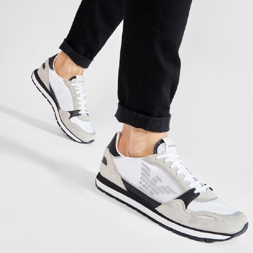 Emporio Armani Ea Herrenschuhe Herrenbrettschuhe Sport Casual Schuhe Farbkombination x4x537xm678 Neuer Stil weiß grauer N638 41