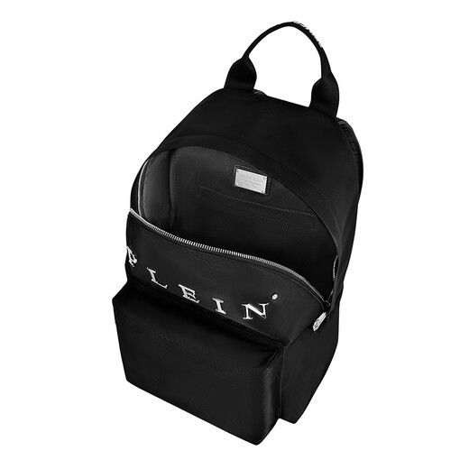 菲利普普兰（PHILIPP PLEIN）男包 男士尼龙金属徽标背包双肩包 FAAA MBA1047 PCO019N 02 黑色