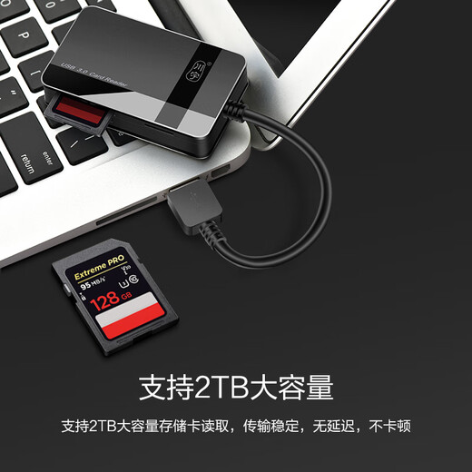 川宇USB3.0高速SD/TF/CF/MS卡多功能合一cf读卡器支持单反相机存储卡行车记录仪无人机电脑手机内存卡