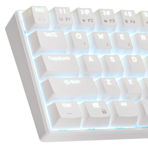RK61 Wireless 2.4G/Bluetooth/Wired three-mode mechanical keyboard 61 keys compact portable notebook IPAD mobile phone office computer game keyboard white ice blue light tea axis