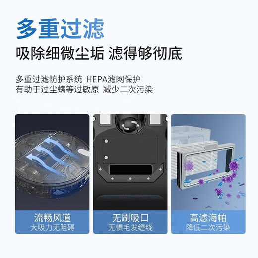 
TAKDIR German floor sweeping robot intelligent home fully automatic sweeping and mopping machine APP remote high suction vacuum cleaner floor cleaner ultra-thin automatic charging with appointment time V7S1 charging + electric water tank + APP remote control + voice broadcast