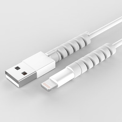 麦酷奇 数据线保护套适用苹果apple华为荣耀小米vivo oppo充电器线保护头缠线 防断裂防折断2灰色+2黑色