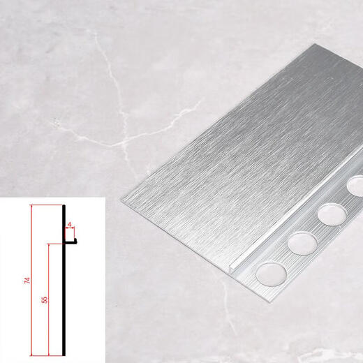 FACEMINI FN-684 5厘墙板踢脚线免开槽内嵌铝合金地脚线 4mm隐形踢脚线7551 哑黑色2.5米