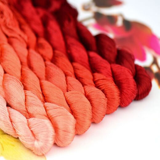 Other embroidery craftsmen No. 07 6A no-split no-twist mulberry velvet flower thread silk thread handmade materials directly brushed velvet no-split no twist No. 7 large branch