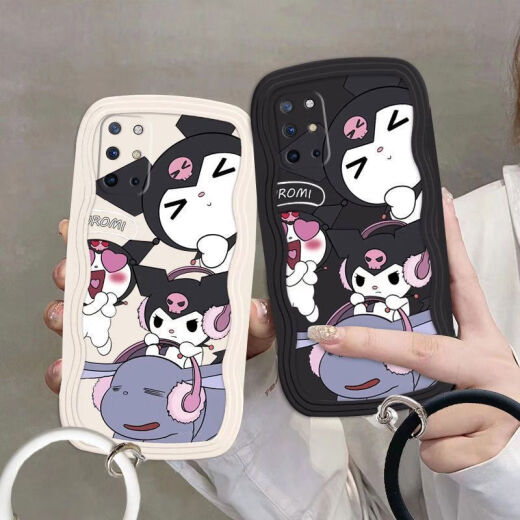 Suitable for OnePlus 1+8T mobile phone case KB2000 cartoon creative wavy curve high-end Japanese and Korean new creative Danol White White Kuromi Baku OnePlus 1+8T--with tempered film