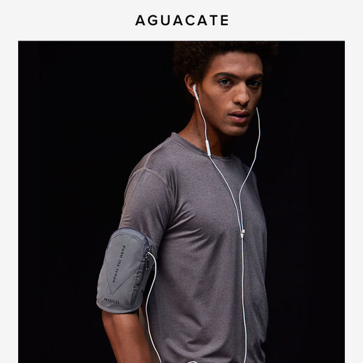 AGUACATE running mobile phone arm bag for men and women sports arm bag universal fitness arm bag wrist bag reflective gray