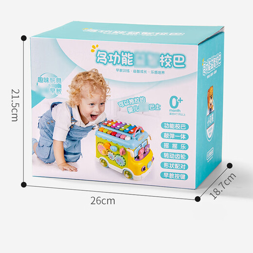 活石幼婴儿玩具儿童0-1岁六面体一岁宝宝玩具蒙氏早教益智玩具1-3-6岁 超大号+2沙锤+清脆双钢琴/乐谱 61六一儿童节礼物