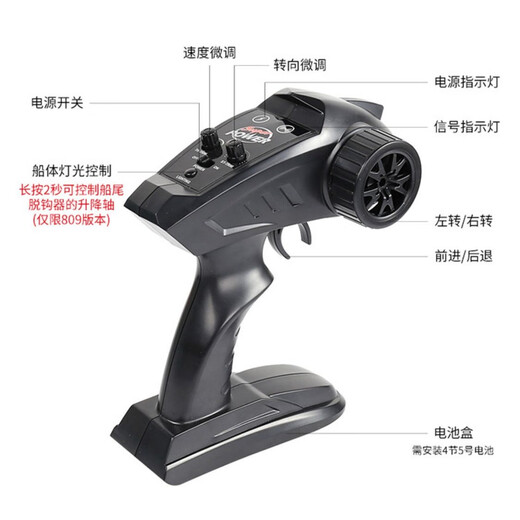 Qiwang professionelles Dragnet-Boot mit Fernbedienung, Schnellboot, superhohe Leistung, automatisches Ein-Knopf-Aushaken, Angeln, Drag-and-Drop-Fischernetz, elektrisch, Hochleistungs-Ein-Knopf-Aushaken, 40-Minuten-Version, professionelles Schleppnetz (einzeln elektrisch)