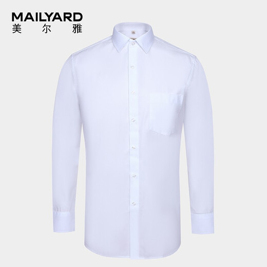
MAILYARD/Melya long-sleeved shirt Business loose men's white versatile professional shirt 757 white plain tattoo 40