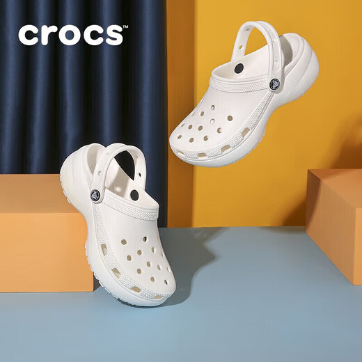 
crocs Crocs thick-soled cloud hole shoes outdoor 206750 white-100 37/38 (240mm)