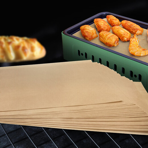 Suncojia oven special paper baking paper silicone paper barbecue paper oil cloth baking paper 35*25cm 100 pieces in wood color