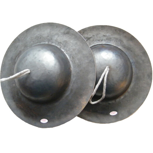Jingying 7 pouces 24-40cm 2 chaux Cymbals Sichuan Sichuan Opera Black Cymbals Big Head Rubber Big Cymbals Bronze Percussion Percussion Cymbals 8 pouces 27 cm Cymbales noires