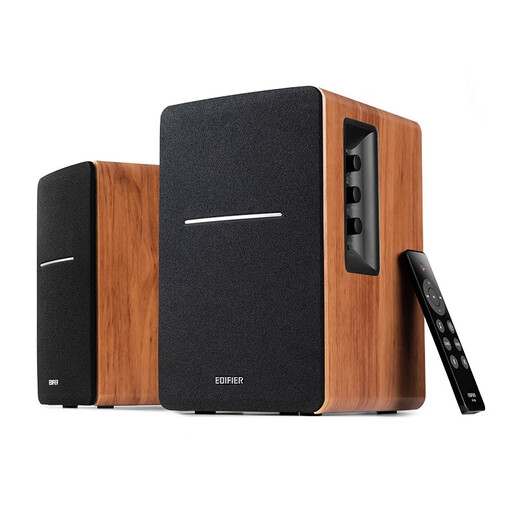 漫步者（EDIFIER）R1200BT桌面蓝牙音箱台式电脑音响木质2.0家用笔记本多媒体42W大功率D类功放高品质低音炮带遥控器 R1200BT