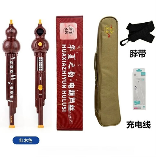 Shili Qingbo Huaxia Rhythm Electric Hulusi Instrument Domestic Electronic Hulusi Blowpipe Electronic Flute and Electric Sasha Beginners Custom Model Honghuali Standard