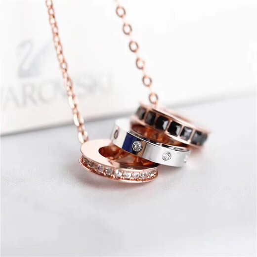 Swarovski (SWAROVSKI)Swarovski HINT simple modern stacked and mixed clavicle chain rose gold plated-handbag not included 5353666