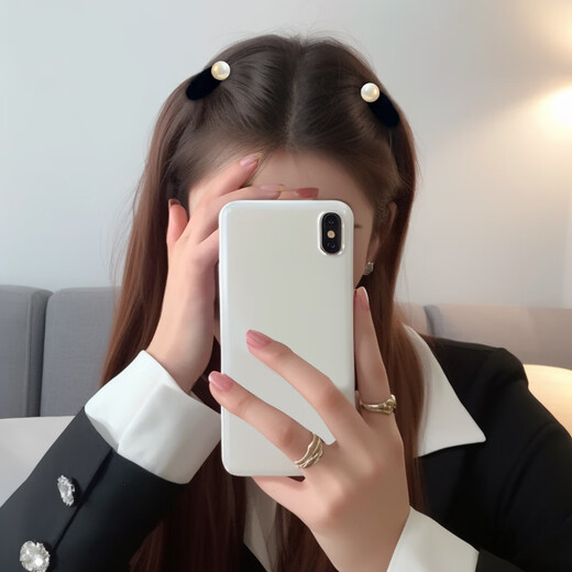 Zuoou hairpin side clip side seamless high-end autumn and winter new flocked duckbill clip pearl bangs clip headdress hairpin champagne color pearl pair