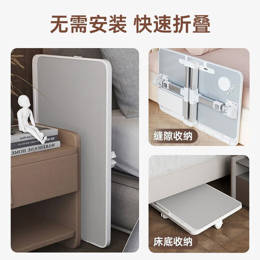 Quanpinwu lifting bed computer table desk foldable study table lazy dormitory bay window table slate gray regular style + card slot + anti-slip tray