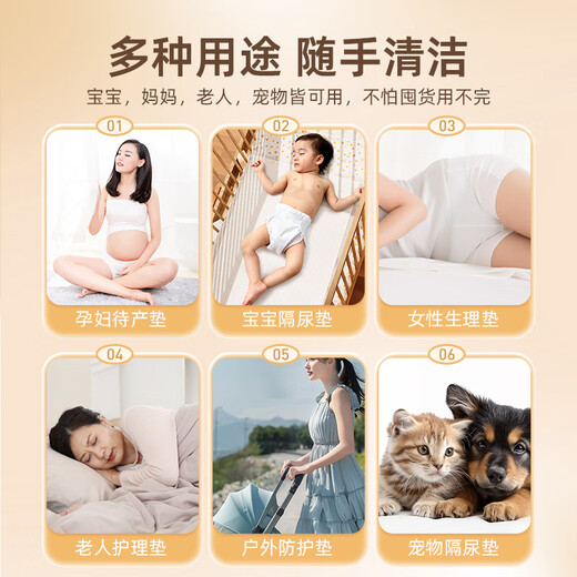 德佑企鹅宝宝隔尿垫一次性婴儿护理垫XL码60*90cm10片姨妈垫成人垫
