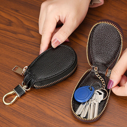 LAISHUHUI Automobil Key Pack Universal Männer und Frauen Multifunktional kreativer Aufbewahrungstasche Schutzhülle Key Pack Reißverschluss Key Pack Schwarz