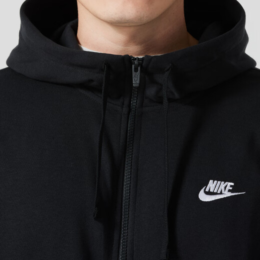 NIKE Men's 2026 New Spring Sportswear Fashion Knitted Hooded Jacket Casual Outdoor Wear Terry Jacket BV2649-010 M 170