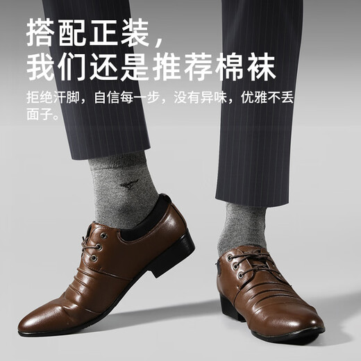 七匹狼12双男士袜子夏季精梳棉吸汗中筒袜轻薄透气棉袜男黑色商务男袜zi 12双盒装(混色+黑色)吸汗透气 均码 (26-28CM)弹性好适合38-45码