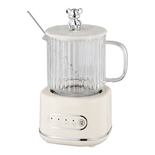 MiRongshu office health pot small mini boiling water scented tea teapot mini all-glass teapot constant temperature gift health pot knob style 0.6L