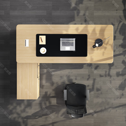 OUDITU Desk Boss Desk Simple Modern Office Furniture President Manager Office Desk and Chair Combination Single Executive Desk Walnut Wood 1.8 Meter Boss Desk