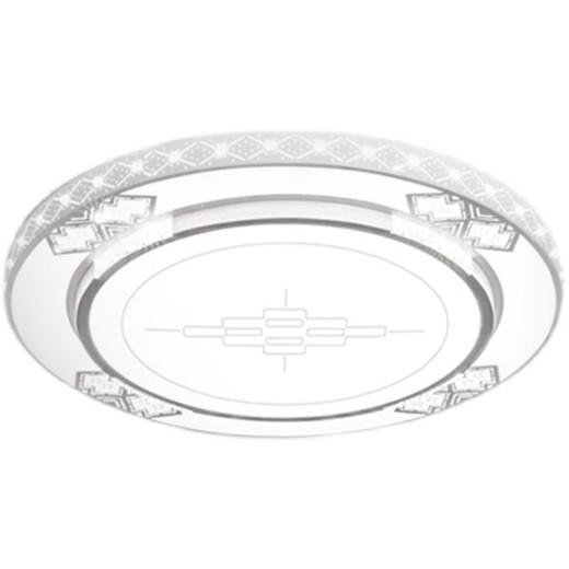 Light luxury living room large round lamp 1.2 meters headlight modern simple crystal lamp hall main lamp 2022 new flower-shaped ceiling lamp round GY round 80cm high 8cm white light 96 watts