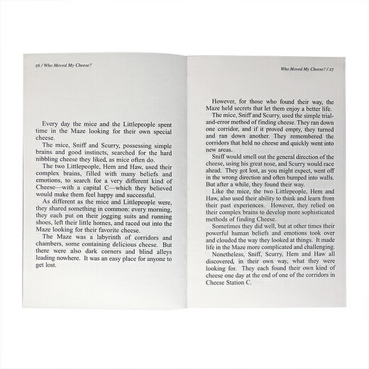 谁动了我的奶酪 英文原版 Who Moved My Cheese 斯宾塞约翰逊 经管畅销书 不变的就是变化 搭从零到一 原子习惯 马斯克传