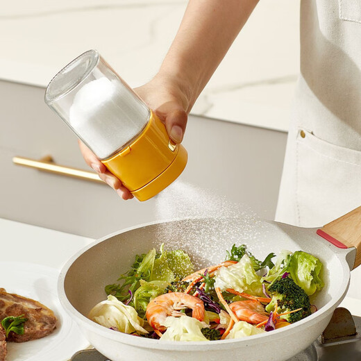 WCZ German quantitative seasoning jar kitchen seasoning box salt bottle household sealed moisture-proof salt jar MSG salt seasoning 3-pack three-color set 3-piece set 180ml