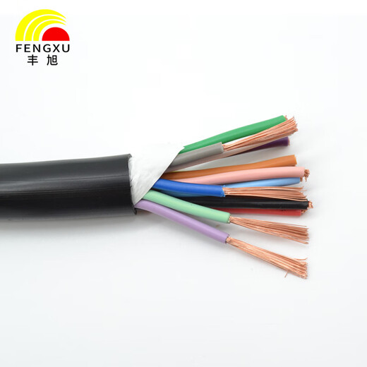 Fengxu RVV12*0.75 copper core power cord RVV12 core 0.75 square soft sheathed cable RVV12*0.75 black 1 meter