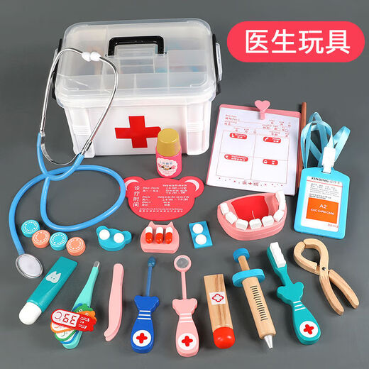 Yunya Toy Simulation Player House Little Doctor Toy Set Medical Box Médical Boîte Injection Infirmière Stéthoscope Medical Set Doct