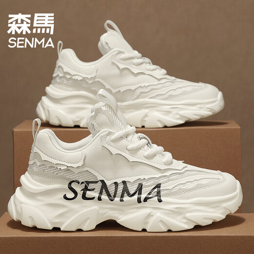 Semir Men's Shoes 2025 Summer New Run Sports Sports Hetables Casual Mess's Men's Hot Hotest White White's Mourengy Shoes White Red 42
