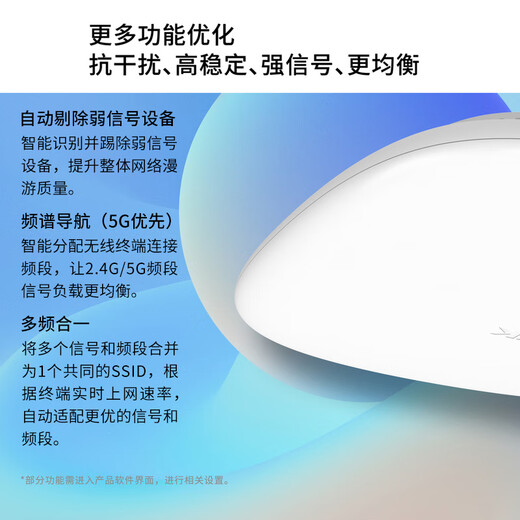 TP-Link Gigabit WiFi6 Plafond sans fil AP AP Dual Band 5G Corporate Hotel Hotel Commercial WiFi Couverture complète XAP1506GC-POE / DC Easy-Show Edition 1500m
