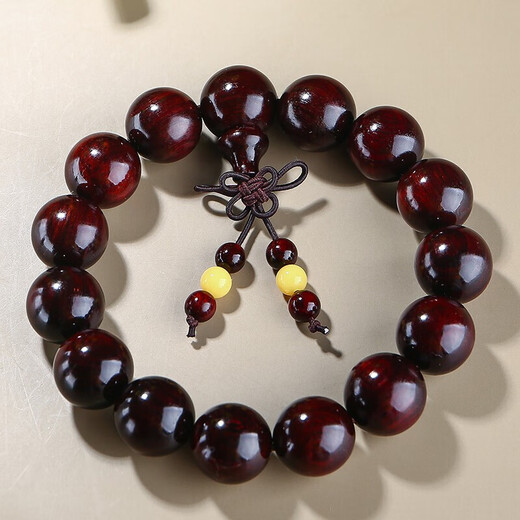 Moon seal hundreds of rivers Venus small leaf red sandalwood bracelet wood decoration Buddhist bead bracelet men and women Venus about 15mm