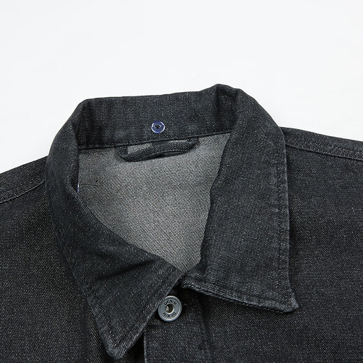 SWAMP AREA men's hooded denim jacket autumn and winter American retro loose couple casual jacket SWC11 black XL