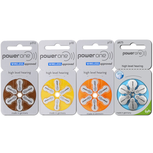 西万博powerone助听器原装专用配件电池P13P312纽扣P10电子P675锌空气 P312【1板6颗】