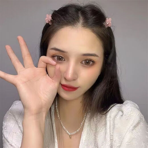 Penning small flower grabber ins transparent pink small flower hair grab mini grabber top clip broken hair clip bangs clip pink (10 pieces)