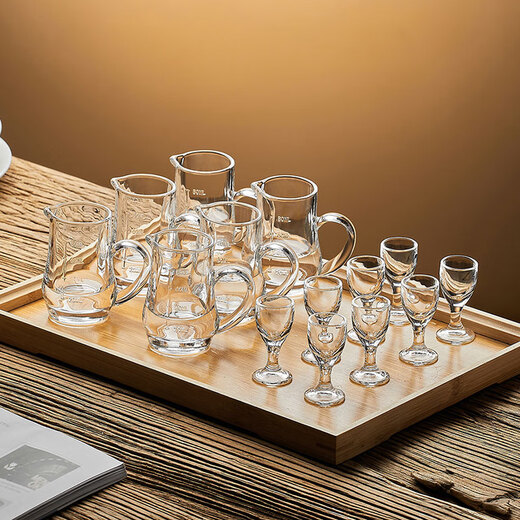 Coco Langton wine glass and wine dispenser set one-cup tall shot glass with handle wine jug spirit cup 6 pots 8 cups