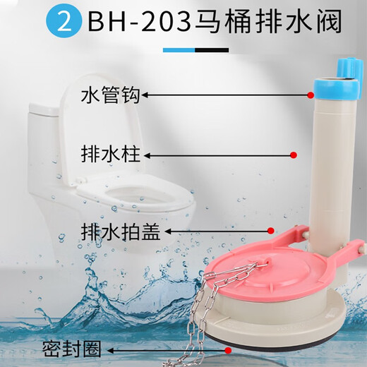 家柏饰适用TOTO马桶水箱配件SW804B CW870 CSW719B座便器进水阀排水阀 马桶红色皮塞