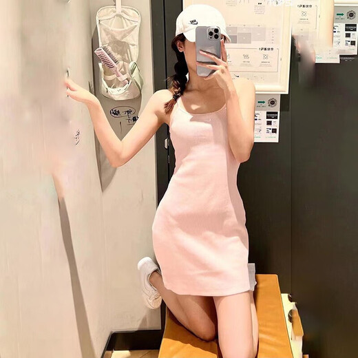 Nike (Nike) Kleid ärmellose Frauen Sommer Neue Top Sportswear Strickbares schlanker lässiger Hossportrock DM6231-610/Pink M