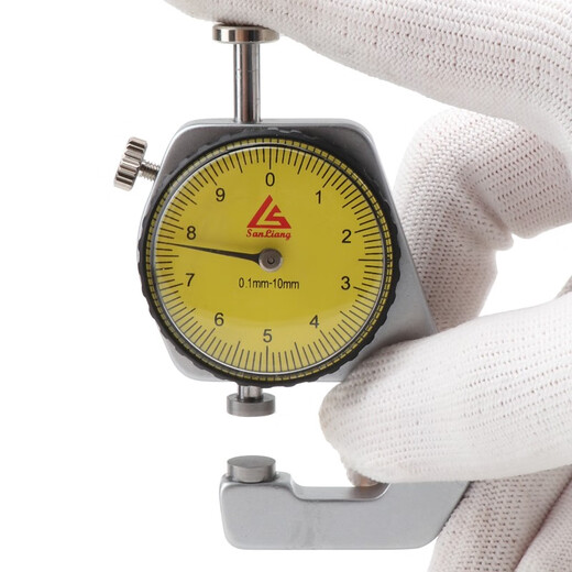 Three-quantity thickness gauge thickness gauge high-precision digital display thickness gauge thickness gauge thickness ruler JD064 0-10mm flat head 0.1