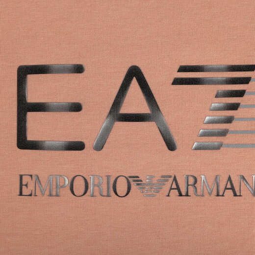 Armani (Armani) Herrenkleidung Herren Ea7 Brief Muster rundes Nacken Kurzarm T-Shirt 11153 Geschenk Pink XL